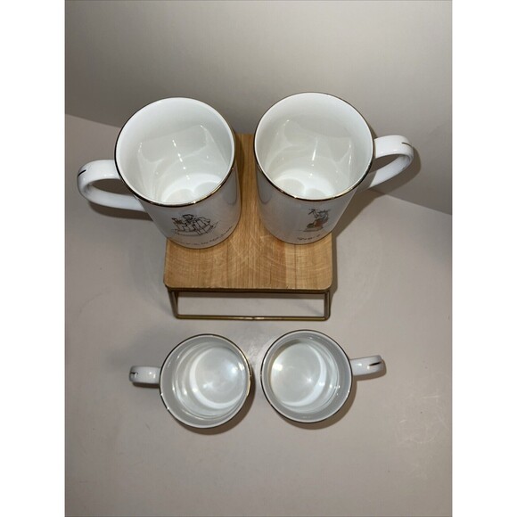 Set 4 Merry Masterpieces American First Edition Christmas Coffee Mugs 10oz - Picture 6 of 7